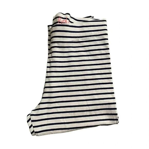 2 for $30 Boden White Navy Stripes Cotton Jogger Girl Capri Pants SZ 11-12 - Picture 5 of 9